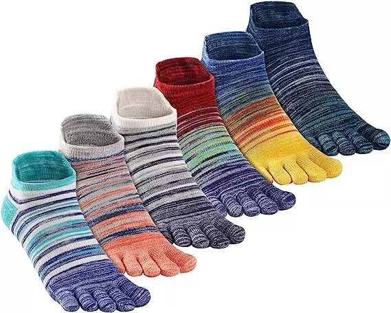 TikMox Toe Socks Ankle Five Finger Socks(6Pairs)