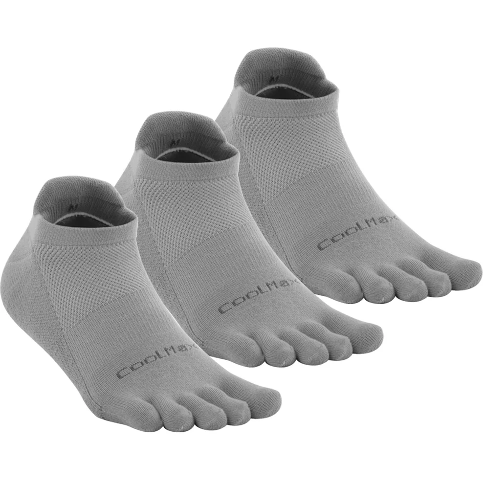 TikMox Toe Socks Grey Ankle Running Socks (3Pairs)