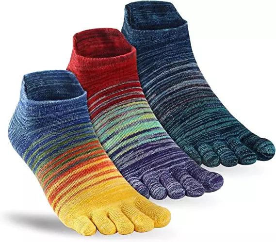 TikMox Toe Socks for Women Ankle Running Socks(3Pairs)