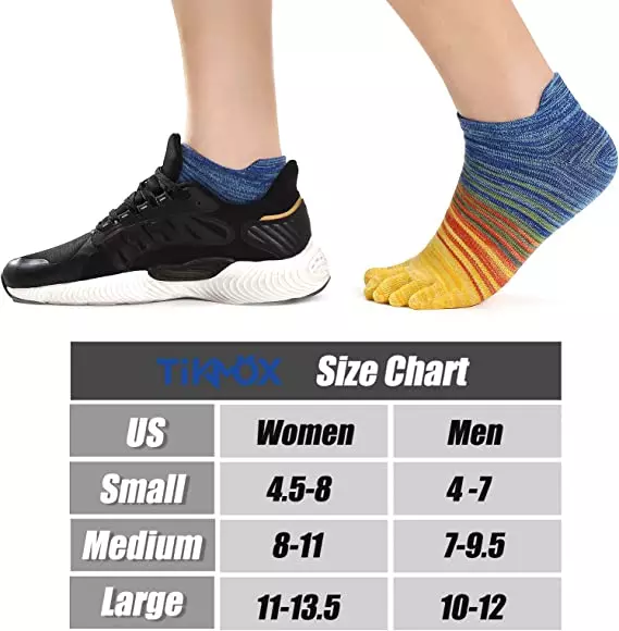 TikMox Toe Socks for Women Ankle Running Socks(3Pairs)